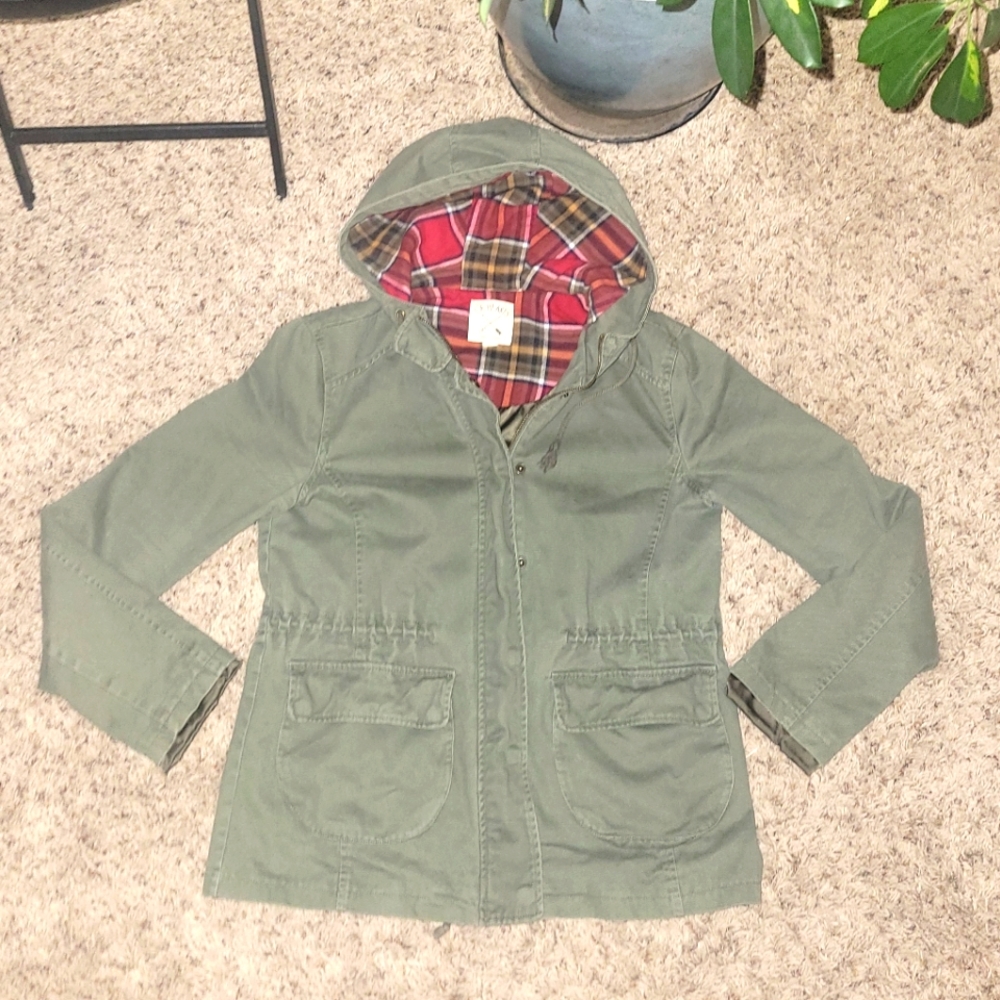 LA Hearts Army Green Coat Women's Sz Lg